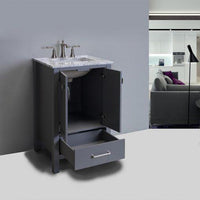 Thumbnail for Eviva Aberdeen 30″ Transitional Bathroom Vanity w/ White Carrara Top Vanity Eviva 