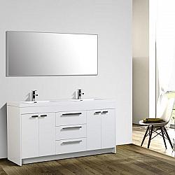 Eviva Lugano 72 Inch Modern Double Sink Bathroom Vanity with White Integrated Acrylic Top Bathroom Vanity Eviva 