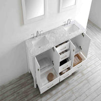 Thumbnail for Eviva Aberdeen 78″ White Transitional Double Sink Bathroom Vanity w/ White Carrara Top Vanity Eviva 