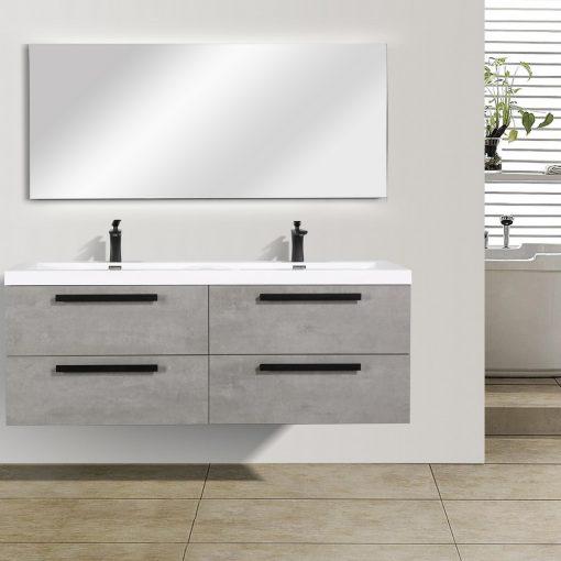 Eviva Surf 57″ Modern Bathroom Vanity Set with Integrated White Acrylic Double Sink Vanity Eviva 