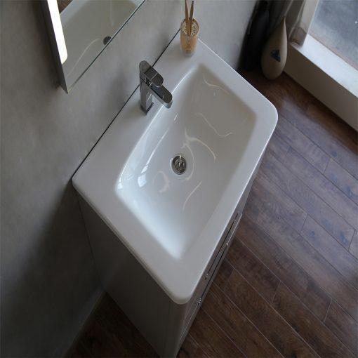 Eviva Marbella 40 in. Bathroom Vanity in Fossil Gray and White Integrated Acrylic Countertop Vanity Eviva 