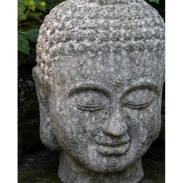 Campania International Glazed Terra cotta Angkor Buddha Head Statuary Campania International 