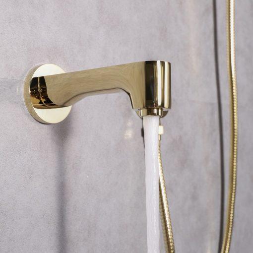 Eviva Splash Gold Coated Shower and Tub Faucet Set Bathroom Vanity Eviva 