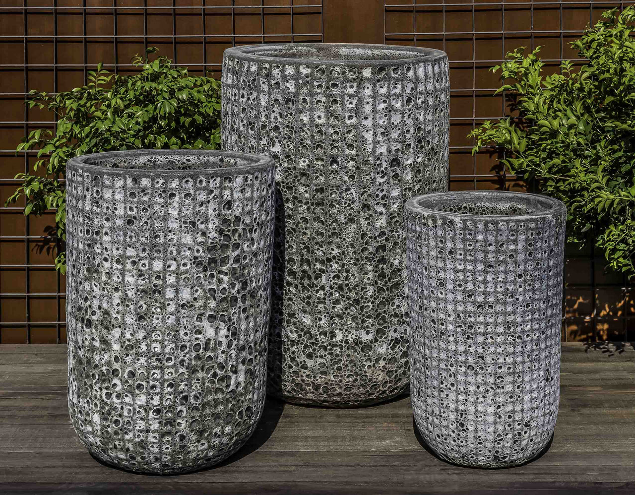 Campania International Escada Planter - (S/3) Urn/Planter Campania International Fossil Grey Tall 