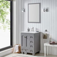 Thumbnail for Eviva Acclaim 24″ Transitional Bathroom Vanity w/ White Quartz Top Vanity Eviva Grey 