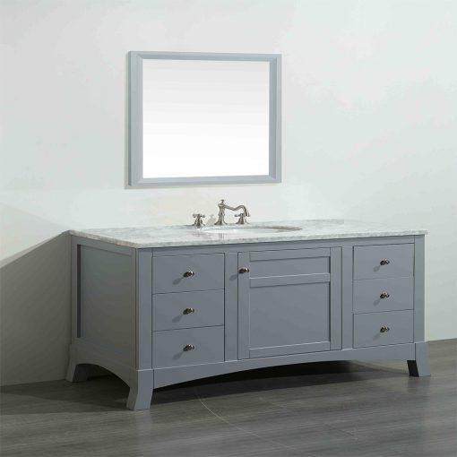 Eviva New York 42″ Bathroom Vanity w/ White Carrara Top Vanity Eviva 