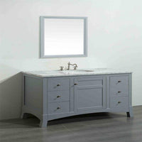 Thumbnail for Eviva New York 42″ Bathroom Vanity w/ White Carrara Top Vanity Eviva 