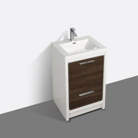 Thumbnail for Eviva Grace 24 in. White Bathroom Vanity with White Integrated Acrylic Countertop Vanity Eviva Gray Oak 