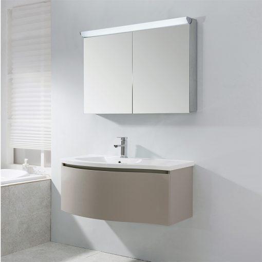 Eviva Sierra 40 in. Wall Mounted Bathroom Vanity in Fossil Gray with White Integrated Acrylic Countertop Vanity Eviva 