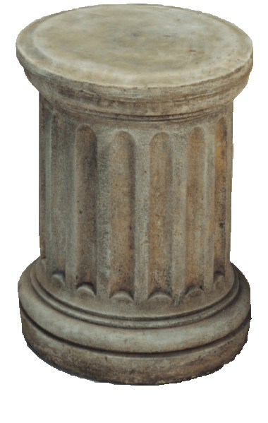 Fluted Pedestal Cast Stone Outdoor Asian Collection Columns Tuscan 