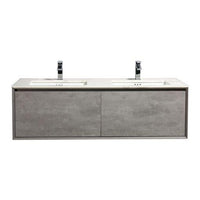 Thumbnail for Eviva Vista 60″ Concrete Grey Bathroom Vanity Vanity Eviva 