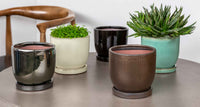 Thumbnail for Campania International Glazed Pottery I/O Series Cup Planter-(S/6) Urn/Planter Campania International Seafoam Medium 