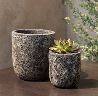 Thumbnail for Campania International Glazed Pottery Dao Planter-S/8 Urn/Planter Campania International Fossil Grey 