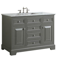 Thumbnail for Eviva Monroe 42″ Transitional Bathroom Vanity w/ White Carrara Top Vanity Eviva 