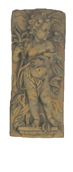 Summer Angel Relief Cast Stone Outdoor Asian Collection Wall Ornament Tuscan 