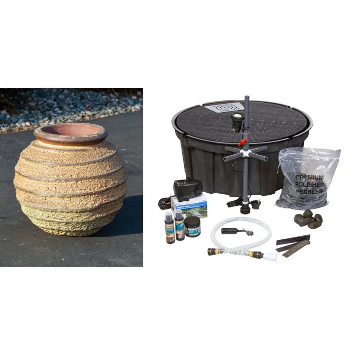 One of a Kind FNT3019 Ceramic Vase Complete Fountain Kit Vase Fountain Blue Thumb 