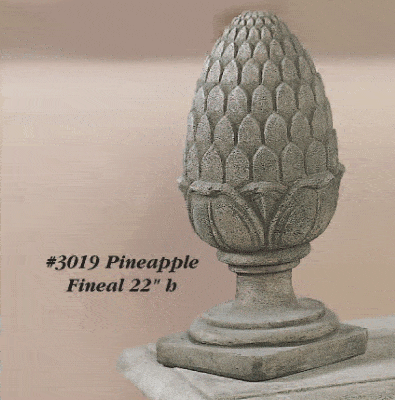 Pineapple Fineal Cast Stone Outdoor Asian Collection Accessories Tuscan 