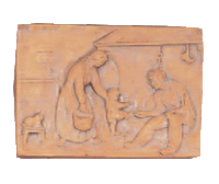 Thumbnail for Season Plaque Cast Stone Outdoor Asian Collection Wall Ornament Tuscan Winter Natural (N) 