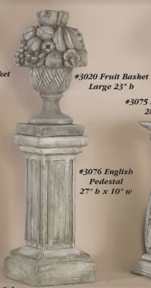 Fruit Basket Large Cast Stone Outdoor Asian Collection Statues Collection Tuscan 