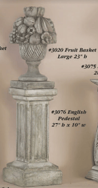 Thumbnail for Fruit Basket Large Cast Stone Outdoor Asian Collection Statues Collection Tuscan 