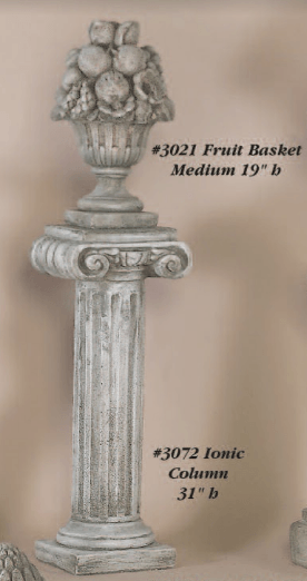 Fruit Basket Medium Cast Stone Outdoor Asian Collection Statues Collection Tuscan 