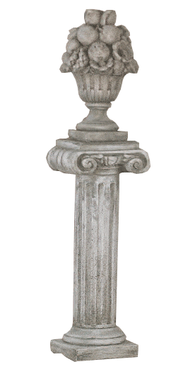 Fruit Basket Medium Cast Stone Outdoor Asian Collection Statues Collection Tuscan 