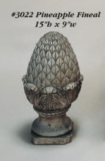 Pineapple Fineal Cast Stone Outdoor Asian Collection Accessories Tuscan 