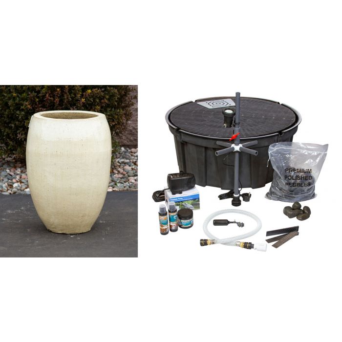 One of a Kind FNT3026 Ceramic Vase Complete Fountain Kit Vase Fountain Blue Thumb 