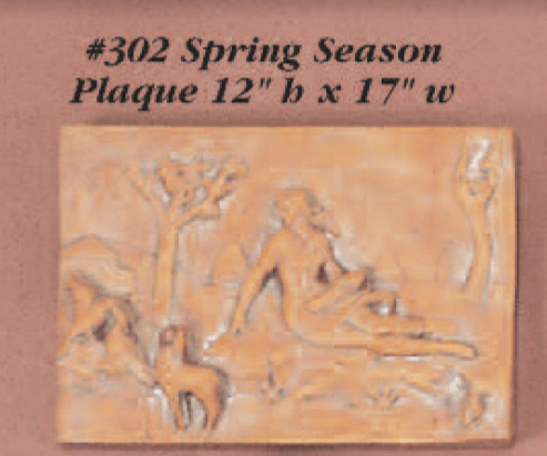 Season Plaque Cast Stone Outdoor Asian Collection Wall Ornament Tuscan 