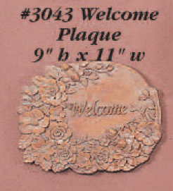 Welcome Plaque Cast Stone Outdoor Asian Collection Wall Ornament Tuscan 