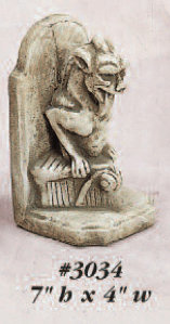 Thumbnail for Gargoyle Bookend Cast Stone Outdoor Asian Collection Statues Tuscan 