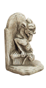 Thumbnail for Gargoyle Bookend Cast Stone Outdoor Asian Collection Statues Tuscan 