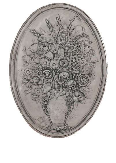 Oval Fioro Plaque Cast Stone Outdoor Asian Collection Wall Ornament Tuscan 