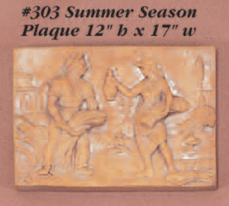 Season Plaque Cast Stone Outdoor Asian Collection Wall Ornament Tuscan 