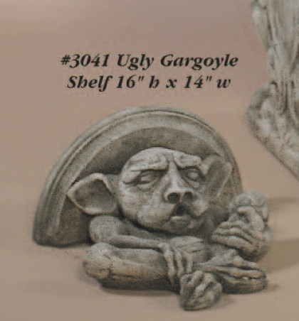 Ugly Gargoyle Shelf Cast Stone Outdoor Asian Collection Statues Collection Tuscan 
