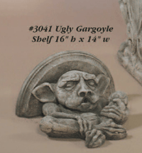 Thumbnail for Ugly Gargoyle Shelf Cast Stone Outdoor Asian Collection Statues Collection Tuscan 