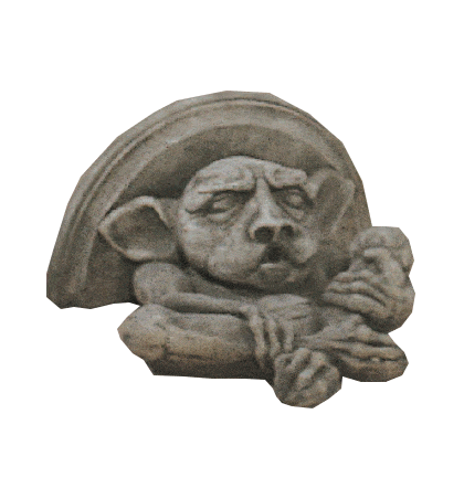 Ugly Gargoyle Shelf Cast Stone Outdoor Asian Collection Statues Collection Tuscan 