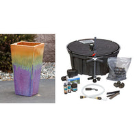 Thumbnail for Luna FNT3042 Ceramic Vase Complete Fountain Kit Vase Fountain Blue Thumb 