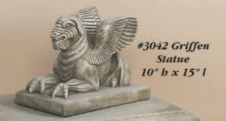 Griffen Statue Cast Stone Outdoor Asian Collection Statues Collection Tuscan 