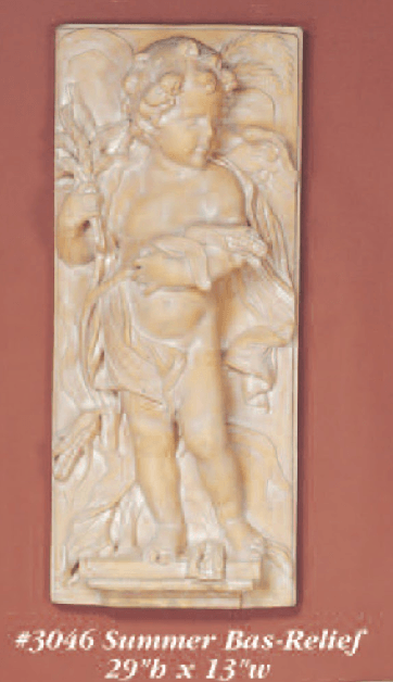 Bas Relief Cast Stone Outdoor Asian Collection Wall Ornament Tuscan 