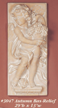Thumbnail for Bas Relief Cast Stone Outdoor Asian Collection Wall Ornament Tuscan 