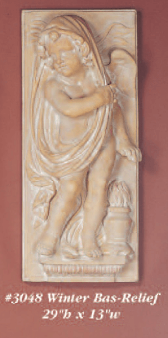 Bas Relief Cast Stone Outdoor Asian Collection Wall Ornament Tuscan 
