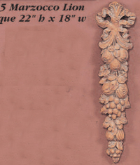 Thumbnail for Della Robbia Fruit Garland Cast Stone Outdoor Asian Collection Wall Ornament Tuscan 