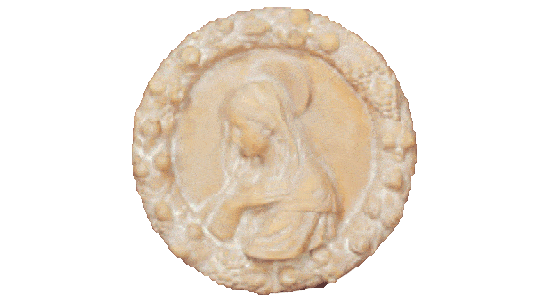Della Robbia Madonna Cast Stone Outdoor Asian Collection Wall Ornament Tuscan 