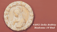 Thumbnail for Della Robbia Madonna Cast Stone Outdoor Asian Collection Wall Ornament Tuscan 