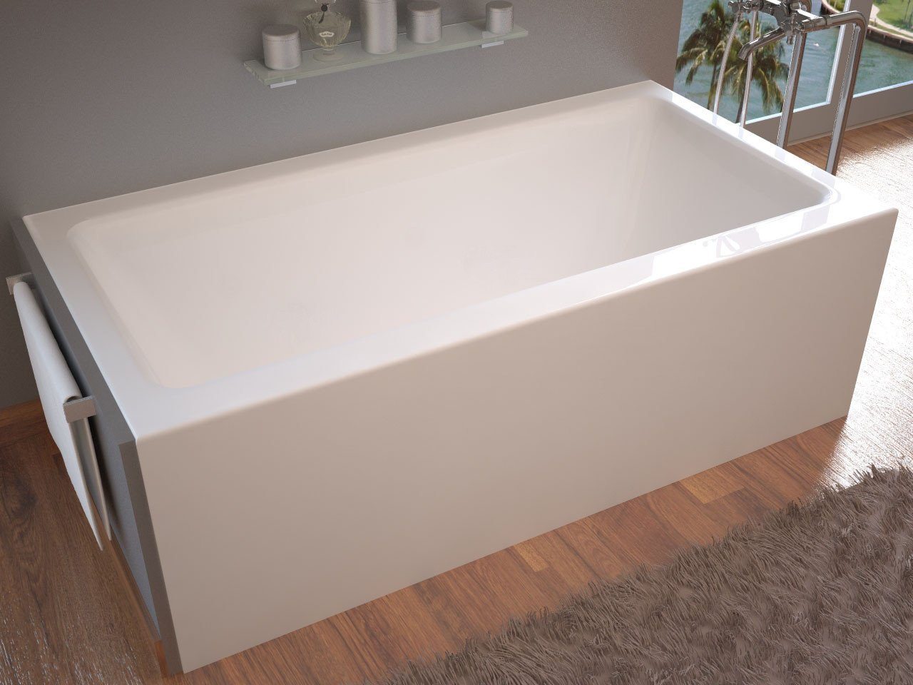 Atlantis Whirlpools Soho 30 x 60 Front Skirted Air Massage Tub with Left Drain Whirlpool Bathtub Atlantis 