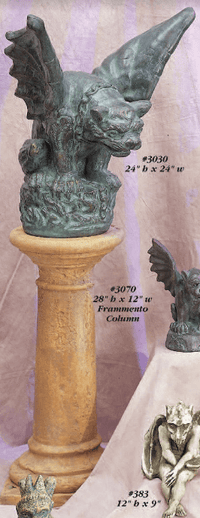 Thumbnail for Florentine Gargoyle Large Cast Stone Outdoor Asian Collection Statues Tuscan 
