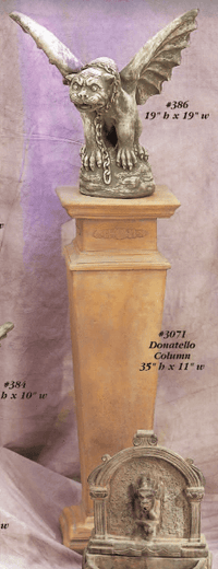 Thumbnail for Winged Gargoyle Large Cast Stone Outdoor Asian Collections Statues Tuscan 