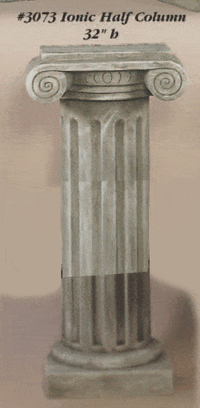 Thumbnail for Ionic Half Column Cast Stone Outdoor Asian Collection Statues Collection Tuscan 