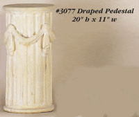 Thumbnail for Draped Pedestal Cast Stone Outdoor Asian Collection Columns Tuscan 